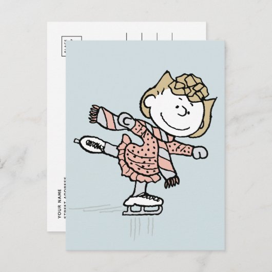 Peanuts | Sally on Ice Briefkaart (Voorkant / Achterkant)