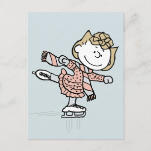 Peanuts Sally on Ice Briefkaart