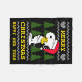 Peanuts Santa Claus Hug Fleece Deken (Voorkant (Horizontaal))