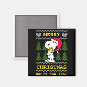 Peanuts Santa Claus Hug  Magneet (Voorkant / Achterkant)