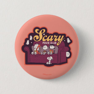 Peanuts Scary Movie Club Halloween Bank Ronde Button 5,7 Cm