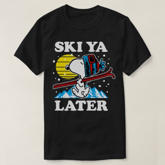 Peanuts Ski Ya Later T-shirt (Design voorkant)