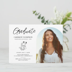 Peanuts Snoopy   Afstudeerfeest voor scholen Kaart