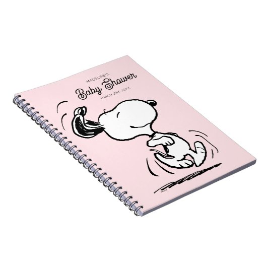 Peanuts | Snoopy Baby shower Gast & Geschenklijst Notitieboek (Rechterzijde)