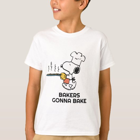 Peanuts | Snoopy Bakken Cookies T-shirt (Voorkant)