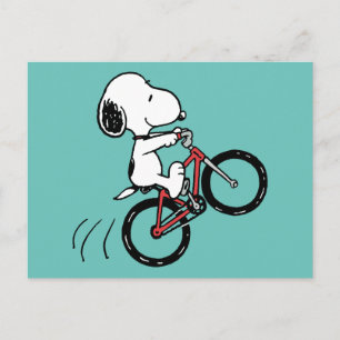 Peanuts   Snoopy Bicycle Wheelie Briefkaart