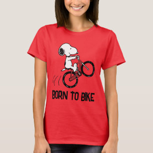 Peanuts   Snoopy Bicycle Wheelie T-shirt