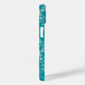 Peanuts | Snoopy Blauwgroen tropisch strandpatroon Case-Mate iPhone Case (Achterkant / Rechts)