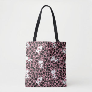 Peanuts Snoopy Bloem Vine Patroon Draagtas
