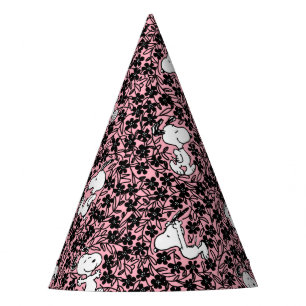 Peanuts Snoopy Bloem Vine Patroon Feesthoedjes