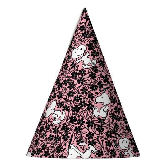 Peanuts | Snoopy Bloem Vine Patroon Feesthoedjes (Links)