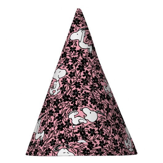 Peanuts | Snoopy Bloem Vine Patroon Feesthoedjes (Rechts)