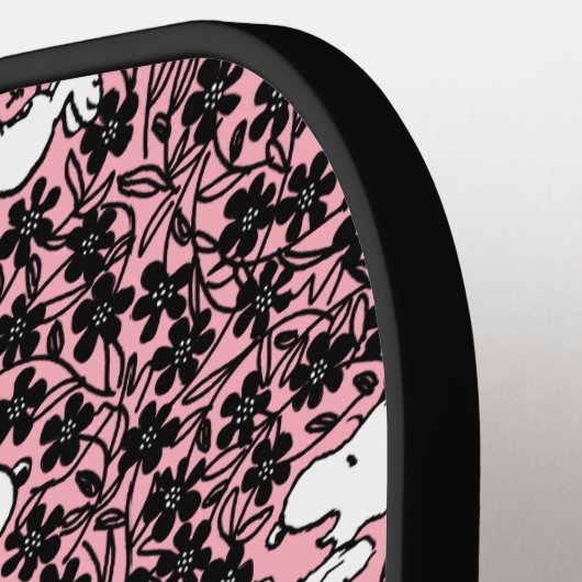 Peanuts | Snoopy Bloem Vine Patroon Pickleball Paddle (Links Detail)