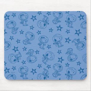 Peanuts Snoopy Blue Space Astronaut Patroon Muismat