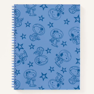 Peanuts Snoopy Blue Space Astronaut Patroon Notitieboek