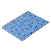 Peanuts | Snoopy Blue Space Astronaut Patroon Notitieboek (Linkerzijde)