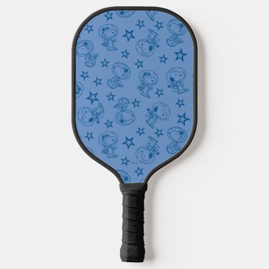 Peanuts | Snoopy Blue Space Astronaut Patroon Pickleball Paddle (Achterkant)