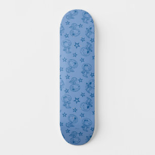 Peanuts Snoopy Blue Space Astronaut Patroon Skateboard