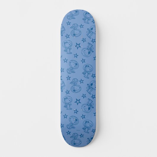 Peanuts | Snoopy Blue Space Astronaut Patroon Skateboard (Voorkant)