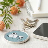 Peanuts | Snoopy bouwt een sneeuwpop Sleutelhanger (Zijkant)