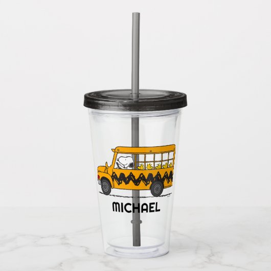 Peanuts | Snoopy Bus Driver Acryl Drinkbeker (Voorkant)