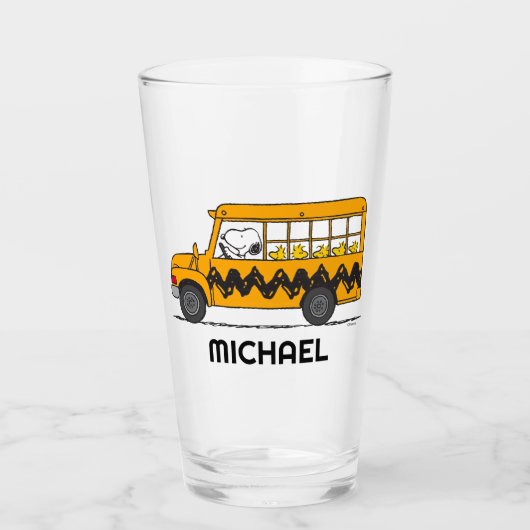 Peanuts | Snoopy Bus Driver Glas (Voorkant)