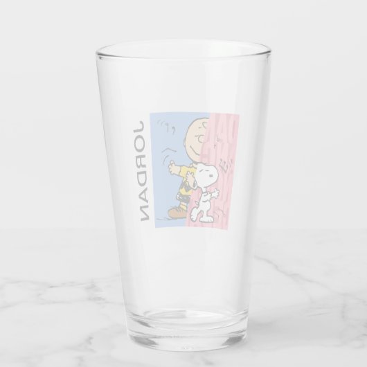 Peanuts | Snoopy & Charlie Brown Half & Half Dance Glas (Achterkant)