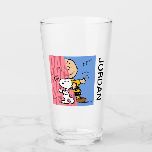 Peanuts | Snoopy & Charlie Brown Half & Half Dance Glas (Voorkant)