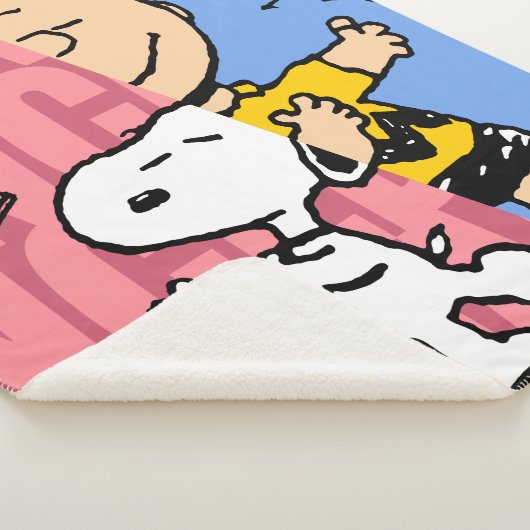 Peanuts | Snoopy & Charlie Brown Half & Half Dance Sherpa Deken (3/4)