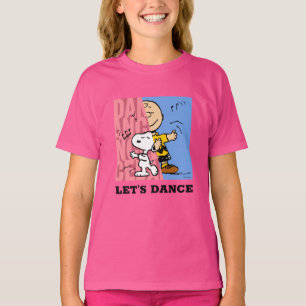 Peanuts   Snoopy & Charlie Brown Half & Half Dance T-shirt
