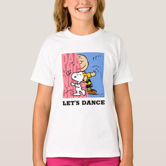 Peanuts | Snoopy & Charlie Brown Half & Half Dance T-shirt (Voorkant)