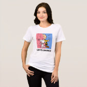 Peanuts | Snoopy & Charlie Brown Half & Half Dance Tri-Blend Shirt (Voorkant volledig)