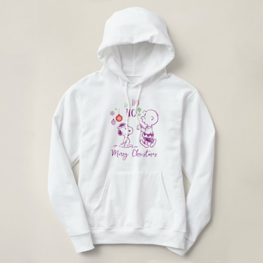 Peanuts | Snoopy & Charlie Brown Ho Ho Hoodie (Design voorkant)