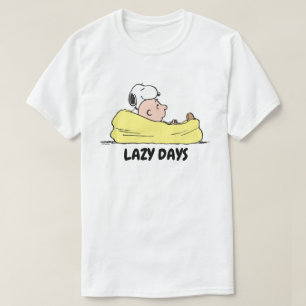 Peanuts Snoopy & Charlie Brown in zitzak stoel T-shirt