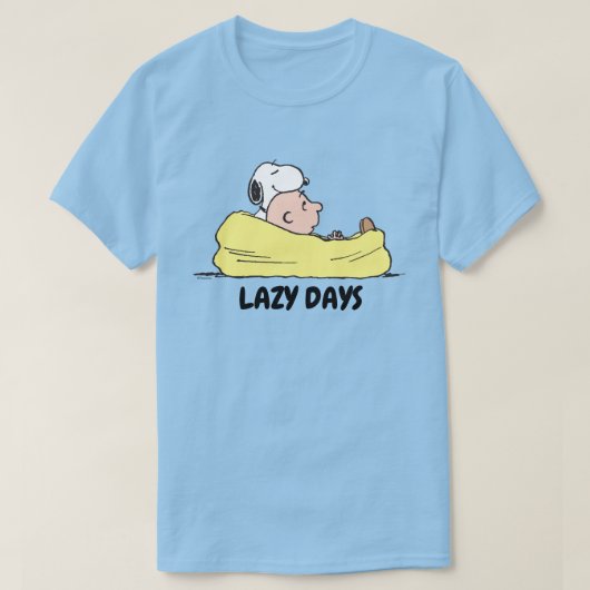 Peanuts | Snoopy & Charlie Brown in zitzak stoel T-shirt (Design voorkant)