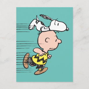 Peanuts   Snoopy & Charlie Brown Run Briefkaart