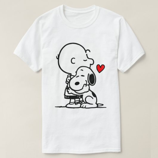 Peanuts Snoopy Charlie Hug T-shirt (Design voorkant)