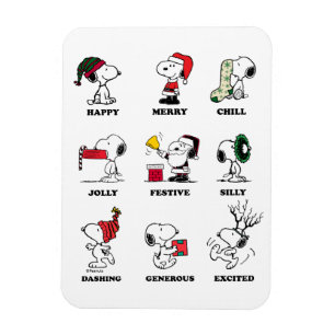 Peanuts   Snoopy Christmas Holiday Moods Magneet