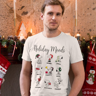 Peanuts   Snoopy Christmas Holiday Moods Tri-Blend Shirt