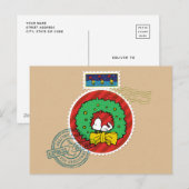 Peanuts | Snoopy Christmas-postzegel Feestdagenkaart (Voorkant / Achterkant)