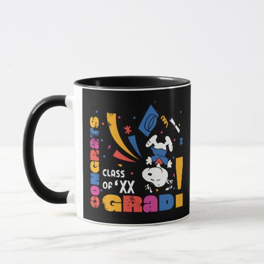 Peanuts Snoopy Congrats Grad Graduation Confetti Mok (Links)