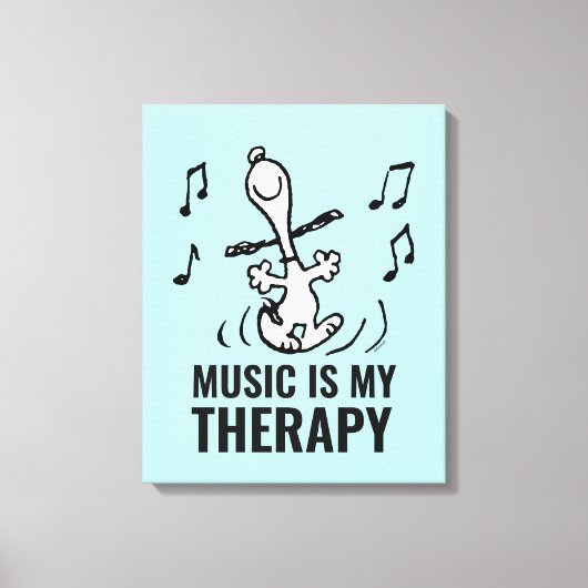 Peanuts | Snoopy Dancing Canvas Afdruk (Voorkant)
