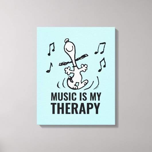 Peanuts | Snoopy Dancing Canvas Afdruk (Voorkant)