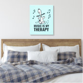 Peanuts | Snoopy Dancing Canvas Afdruk (Insitu (Slaapkamer))