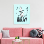 Peanuts | Snoopy Dancing Canvas Afdruk (Insitu (Woonkamer))