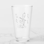 Peanuts | Snoopy Dancing Glas (Achterkant)