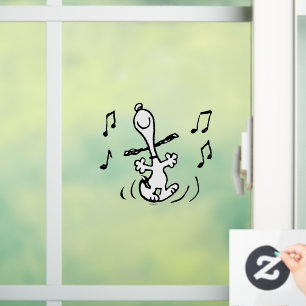 Peanuts Snoopy Dancing Raamsticker