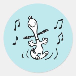 Peanuts   Snoopy Dancing Ronde Sticker