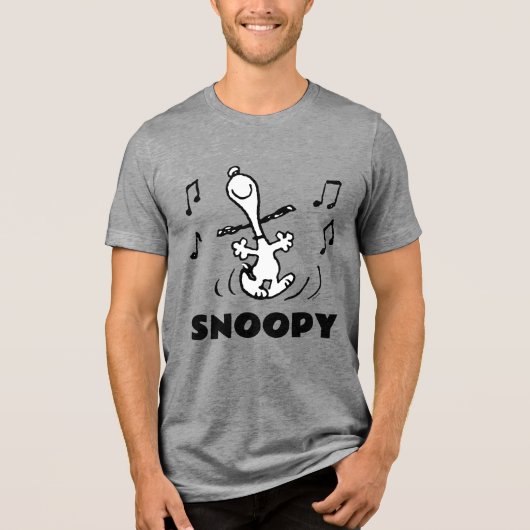 Peanuts | Snoopy Dancing Tri-Blend Shirt (Voorkant)