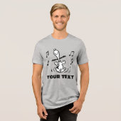 Peanuts | Snoopy Dansen Tri-Blend Shirt (Voorkant volledig)